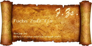 Fuchs Zsófia névjegykártya