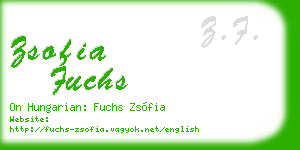 zsofia fuchs business card