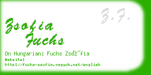 zsofia fuchs business card